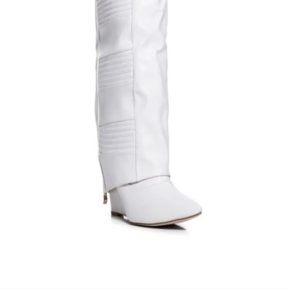 Azela Wang White Boots New 🆕 - Picture 6 of 8